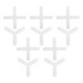thumbnail image 1 of Conector de Tubería de Vacío Único Bargains 5/16" Y 3 Vías Cruzadas 4 Vías Conector de Tubería de Vacío para Automóvil PE Blanco 1set, 1 of 7