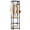 Black-with Top Shelf, variant on Hall Tree Rustic Brown and Black with Arched Top, 71" H Freestanding Garment Rack with 3 Shelves and 4 Hooks