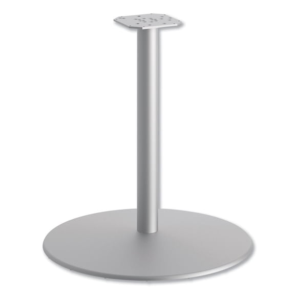 HON HBTTD30.PR8 27.79 in. High Between Round Disc Base for 30 in. Table Tops - Textured Silver
