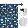 thumbnail image 4 of Blackout Kids Curtains,Cartoon Traffic Vehicles Clouds Dark Blue Pattern Childrens Insulated Curtains Set Of 2,Bedroom Essentials,Toddler Room Decor 52"x84", 4 of 5