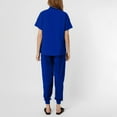 thumbnail image 4 of Resivox Womens Scrub Sets Plus Size Scrubs Stretchy V Neck Scrub Tops and Pants Nursing Scrubs Medical Scrubs Uniformes De Enfermeras De Mujer Blue XL, 4 of 5
