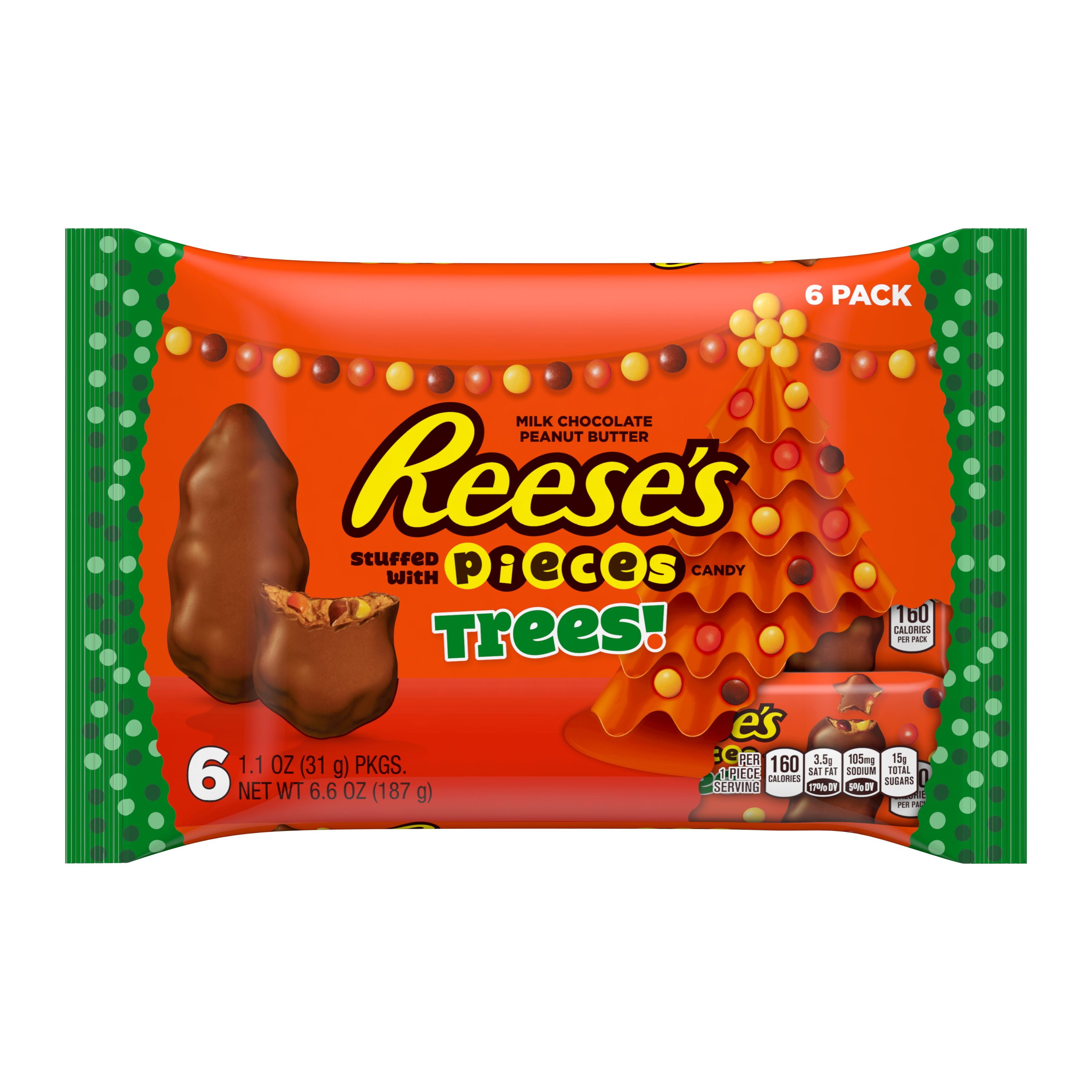 Reese's Pieces Trees Stuffed With Pieces Candy, 6 pac, 6.6 Oz
