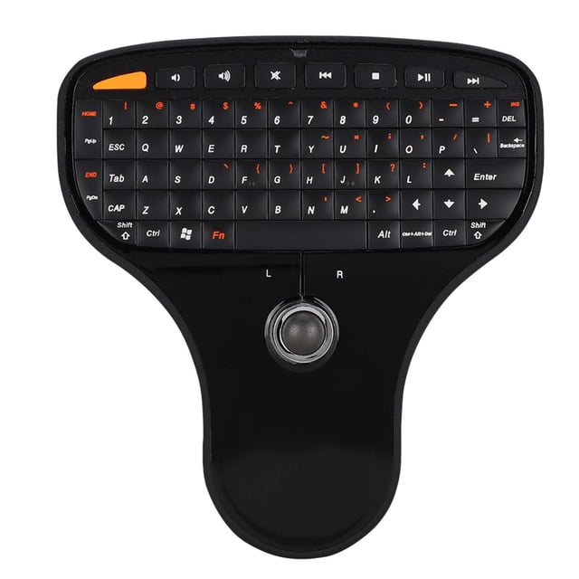 Teclado QWERTY N5901 Trackball 2.4G inalámbrico Mini USB Teclado multimedia para TV Computadora