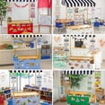 thumbnail image 3 of Fun Express Seasonal Dramatic Play Center Classroom Decorations with 10 Store Themes - 151 Pieces, 3 of 5