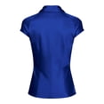 thumbnail image 5 of SDNall Women's Casual Tops Elegant Cowl Neck Short Sleeve V-Neck T-Shirt, Summer Blouse for Versatile Daily and Going Out Wear, 5 of 7