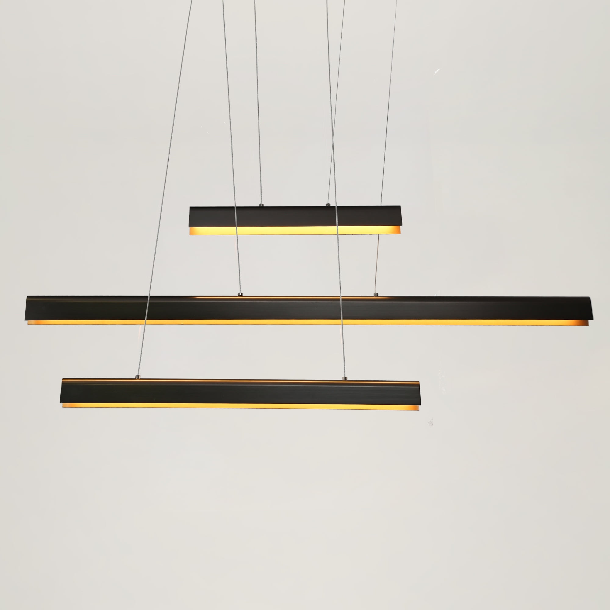 Modern 3-Light LED Chandeliers Island Lights for Kitchen Island - Gold