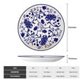 thumbnail image 2 of Honeii Blue And White Porcelain Pattern Print Elegant Bone China Decorative Plate, Porcelain Plate,Art Crafts,Ceramic Ornaments for Home Office Wall Decor-7in, 2 of 5