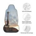 thumbnail image 4 of Honeii Elephant Giraffe Print Car Seat Cover,Car Interior Covers,Universal Fit Seat Protector, Compatible with Most Cars, SUVs, Trucks, and Vans, 4 of 5