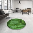 thumbnail image 4 of Ahgly Company Machine Washable Indoor Round Transitional Deep Emerald Green Area Rugs, 8' Round, 4 of 7