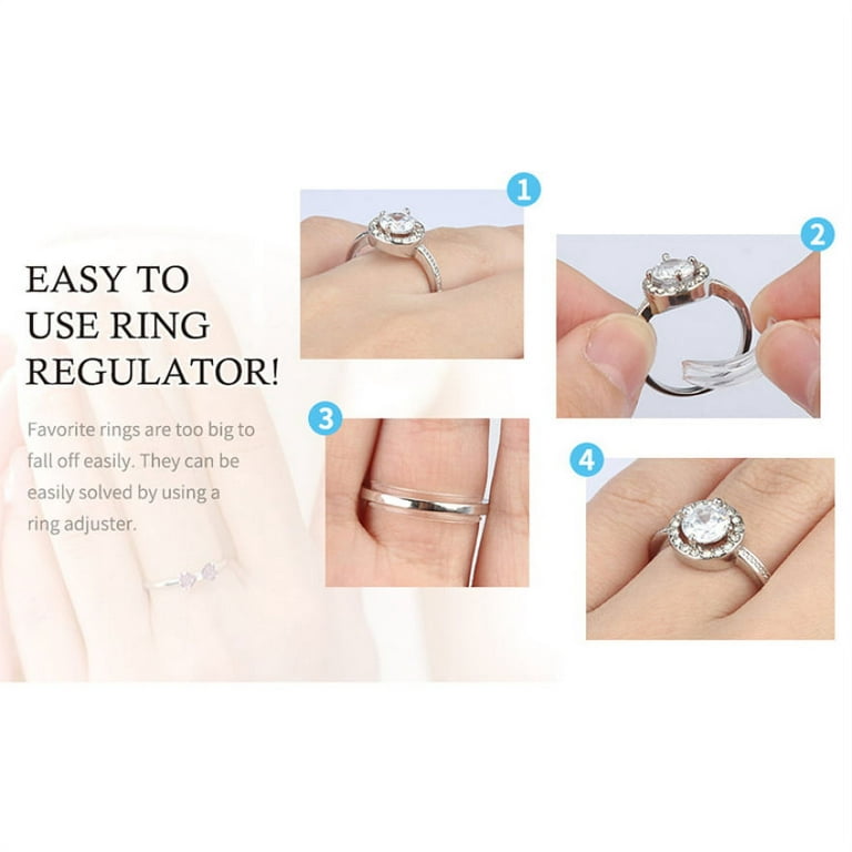 8PCS INVISIBLE RING Size Adjuster for Loose Rings Women Men 8 F