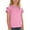 Pink, variant on Girls Shirts Fashion Casual Top with Ruffle Hem Pull String Detail Pure Color Short Sleeve Tee for Kids White 7 Years-8 Years