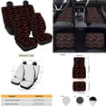 thumbnail image 4 of Yuyamidu Red Cherry Car Seat Covers Full Set with Car Carpet Mats Steering Wheel Cover Safe Belt Pads Handbrake Cover Coasters 15 PCS Auto Accessory, 4 of 6
