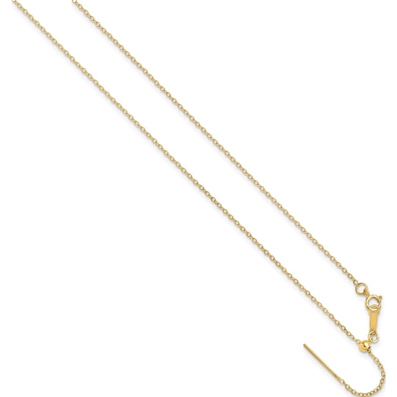 14K Yellow Gold 14Ky Add-A-Bead 18.5 Cable Chain Necklace(Length 18.5) - Jbsp