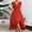 Watermelon Red, variant on XWSHYW Summer Dresses for Women Plus Size Solid Color V Neck Holiday Party Dresses Sexy Sleeveless Loose Fit Beach Mid-Length Dress