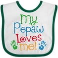 thumbnail image 3 of Inktastic My Pepaw Loves Me Grandchild Boys or Girls Baby Bib, 3 of 4