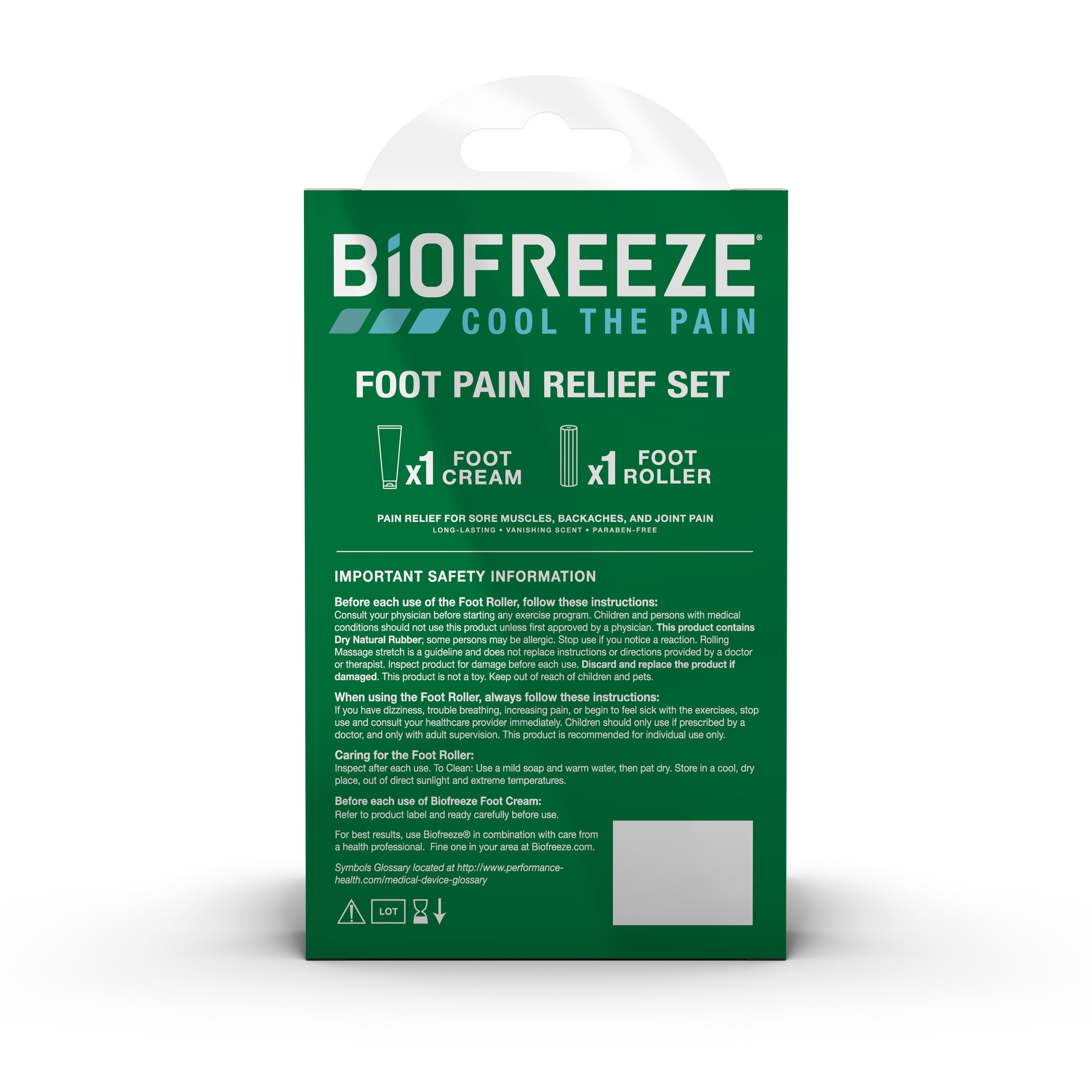 Biofreeze Pain Relief Foot Care Set 3 Oz Foot Cream And Foot