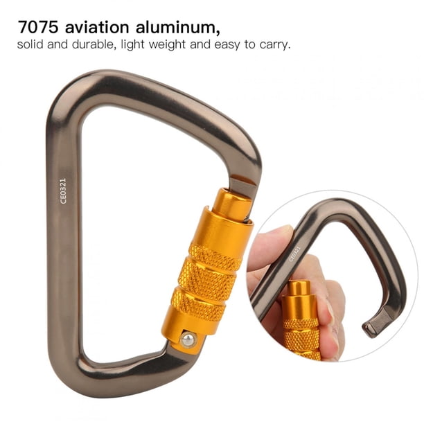 Mosquetón de Escalada Ecomeon Tipo D Cerradura automática Aluminio de aviación Color como se muestran las imágenes
