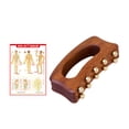 thumbnail image 2 of lionlar Wooden Massage Tool 10 Brass Point Compact Scraper for Shoulder Styling Body no Acupoint Chart, 2 of 8