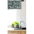thumbnail image 3 of Ambesonne Exotic Window Valance, Leaves with Circle Spirals, 42" x 18", Hunter Green and Grey, 3 of 3