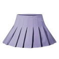 thumbnail image 1 of Jupe Plissée Unie Taille Haute pour Filles Femmes, Jupe Trapèze Mini, 1 of 5