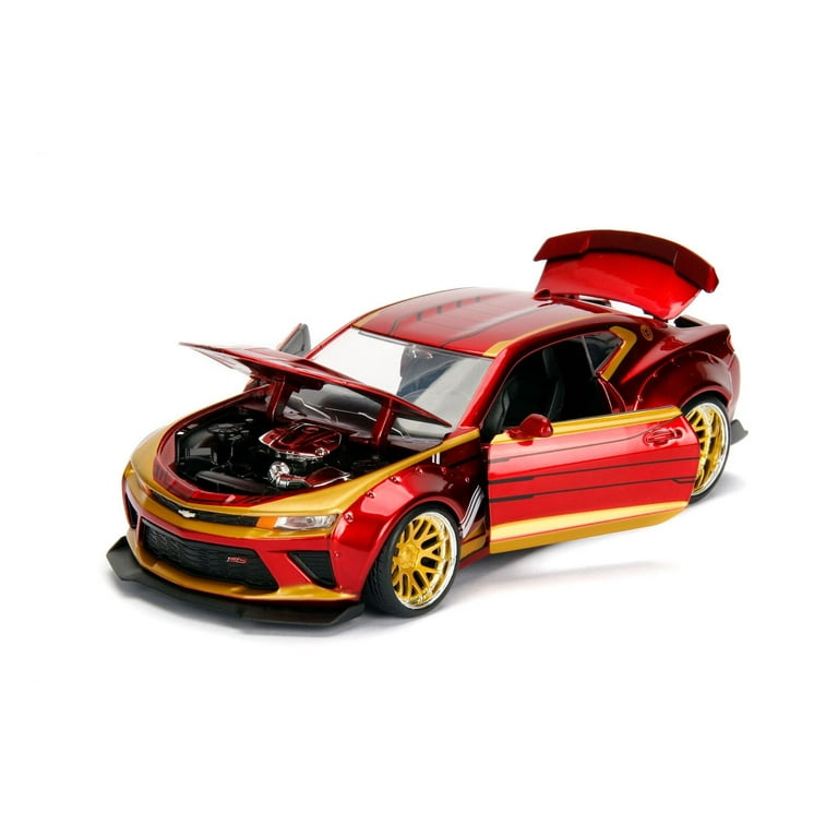 Jada Toys Hollywood Rides 1:24 Scale 2016 Chevrolet Camaro with Iron Man Diecast Figure Marvel Series Jada Toys Hollywood Rides 1:24 Scale 2016 Chevrolet Camaro with Iron Man Diecast Figure Marvel Series