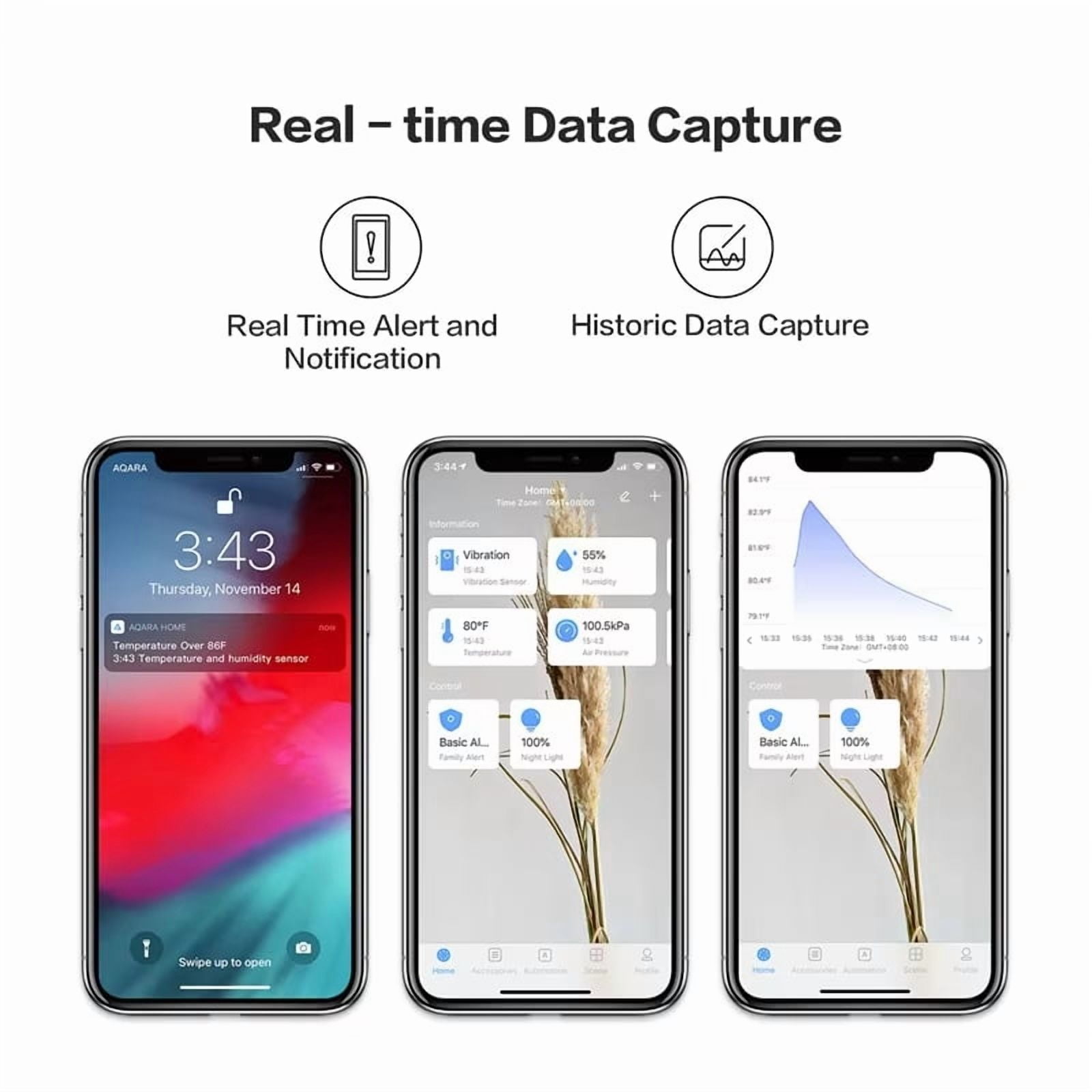 Aqara Environment Sensor: Monitor Temperature, Humidity, and Air Pressure | Works with Apple HomeKit, Xiaomi/Aqara Hubs via Zigbee