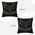 thumbnail image 3 of LNWH Decorative Pillow Covers, Scary Evil Jack-o-lantern Square Sofa Decorative Knit Pillow Case, 24"x24", 3 of 8