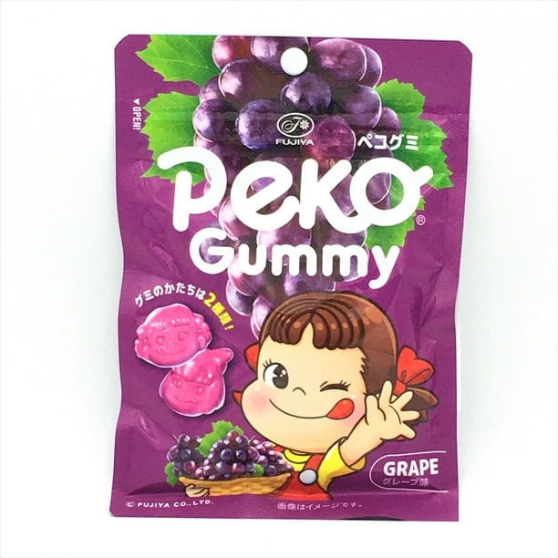 Fujiya Peko Gummy Grape 1 76 Oz 50 G Walmart Com