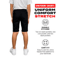 thumbnail image 3 of Access Boy's Stretch Uniform Shorts (Black, 7) ASU035, 3 of 5