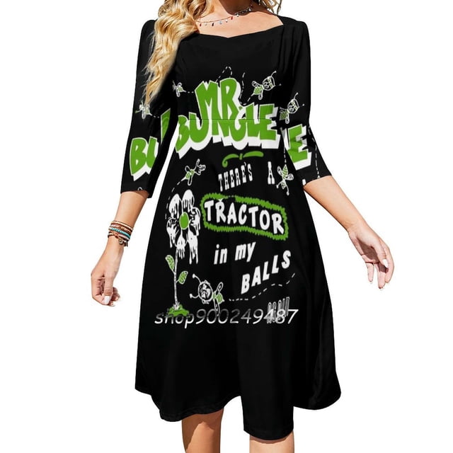 Mr Bungle Tractor Balls 49 Camisa de tendencia para mujer Vestido elegante vintage dulce para mujer Vestido de cuello cuadrado kawaii coreano Mr
