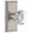 Satin Nickel, variant on Grandeur Chambord Crystal Door Knob with Carre Plate