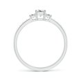 thumbnail image 2 of ANGARA Natural 3 Stone Princess-Cut Diamond Promise Ring in 14K White Gold for Women (Size-3.5mm| Color-H| Clarity-SI2) | April Birthstone, Anniversary, Jewelry Gift for Women | Natural Diamond Ring, 2 of 8