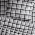 thumbnail image 6 of Pemberly Row 100 Percent Cotton Flannel Printed Sheet Set in Gray Plaid Finish, 6 of 10