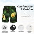 thumbnail image 5 of Haiem Fresh Avocados Men'S Quick-Dry Swim Trunks: Comfortable Beach Shorts With Mesh Lining And Pockets - Ideal For Swimming And Sunbathing X-Large, 5 of 9