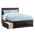 thumbnail image 3 of AFI Nantucket Full Wood Platform Bed with Matching Footboard and Storage Drawers, Espresso, 3 of 4