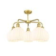 thumbnail image 3 of Innovations Lighting - White Venetian - 5 Light Stem Hung Chandelier In Modern, 3 of 7