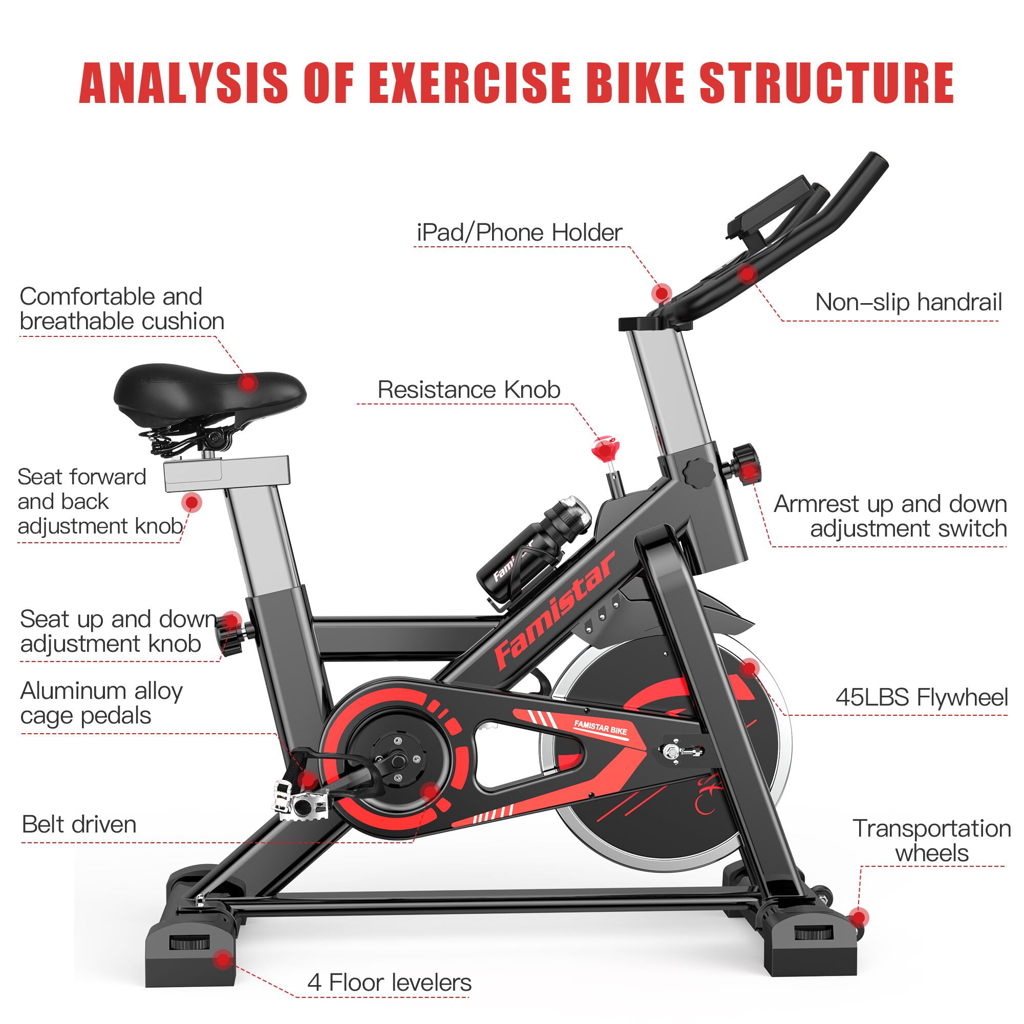 Vélo stationnaire horizontal sale