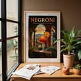 thumbnail image 6 of Negroni Cocktail Poster: Vintage Italian Elegance - Tuscany Italy Illustration Cocktail Vintage Poster Travel Poster Bar Architecture Italian Scenic Oak Framed Wall Art Print 5 x 7 inches, 6 of 59