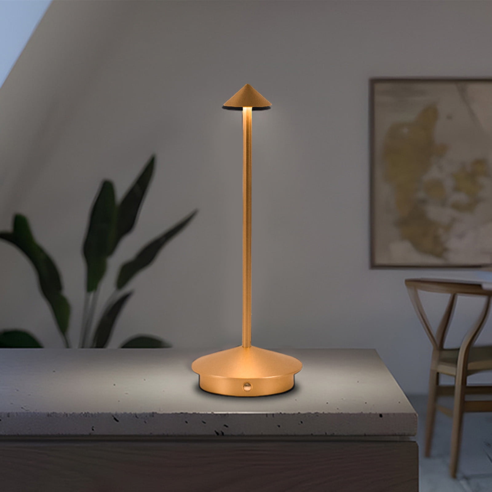 Home Sale! Jubipavy Table Lamps Rechargeable LED Dinning Desk Lamp Portable Metal Table Light With Stepless Dimming 3 Level Brightness For Home Restaurant Bar Cafe Patio