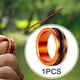 thumbnail image 1 of Anillo de línea de pesca, ligero, regalo de pesca, anillo de bobinado de alambre, fácil de usar, para pesca 1 pieza de naranja, 1 of 8