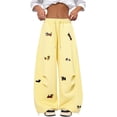 thumbnail image 2 of Embroidery Puppy Baggy Barrel Sweatpants Casual Wide Leg Lounge Y2K Pants Elastic Drawstring Unisex Trendy Athletic Lantern Trouser, 2 of 5