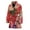 92, variant on Cherry Striped Pattern Women Bathrobe One Size Univeral Fits, Flower Cherry Floral Fashion Lightweight Plush Fleece Long Robe For Women