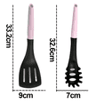 thumbnail image 2 of Espátula de nailon rosa, sartén antiadherente, colador de cocina especial, juego de cocina, espátula para el hogar, 2 of 5
