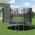 thumbnail image 5 of Lacoo 12 FT Patio Trampoline Outdoor Jumping Trampoline with Safety Enclosure, Blue, 5 of 7