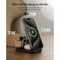 thumbnail image 2 of ESR Estación de Carga Qi2 3 en 1 para Apple, [Certificado] Cargador Apple Watch y Soporte Cargador MagSafe Qi2 15W para iPhone, Cargador de Viaje para Múltiples Dispositivos, iPhone 16/15/14/13, Reloj, 2 of 5