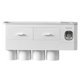 thumbnail image 5 of sostenedor del cepillo de dientes del abs de los pp Soporte Para Cepillo De Dientes Montado En La Pared Sin Perforaciones Soporte Para Baño Estante Superior 4 Tazas Gris Magideal sostenedor del cepillo de dientes del abs de los pp, 5 of 7