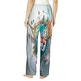 thumbnail image 3 of Naloa Travel Around The World Print Women’s Ultra-Soft Comfy Pajama Lounge Pants with Pockets & Drawstring, 3 of 8