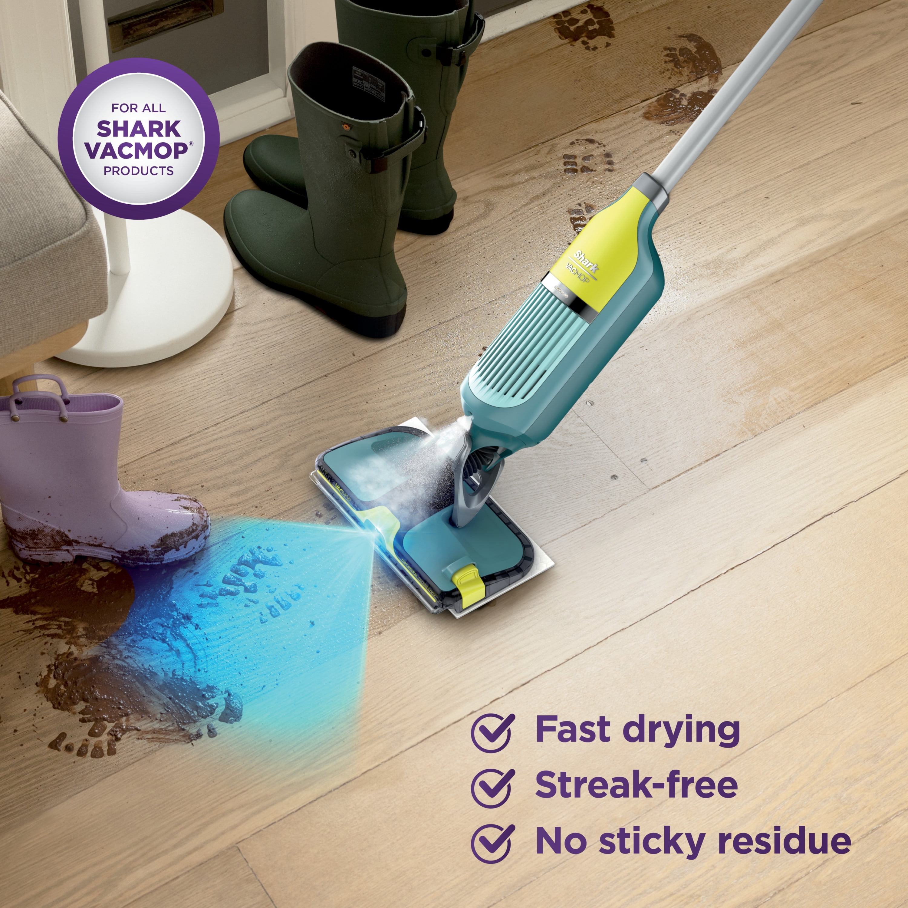 Shark VACMOP Pet Floor Cleaner, Sealed Hard Floors, Odor Neutralizing, Streak-Free, VCO60, 2L