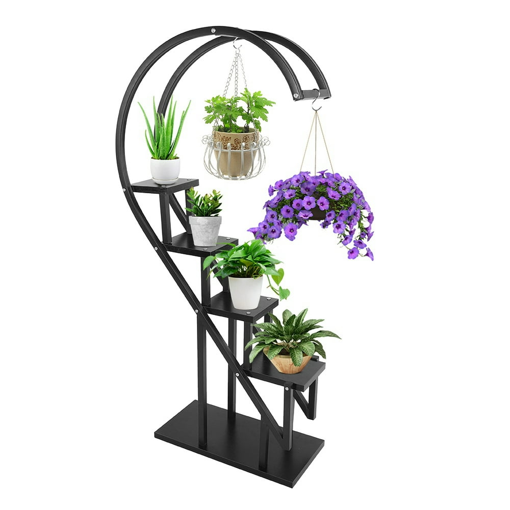 Flower Display Stand, Tebru Multilayer Indoor Wrought Iron Flower Pot