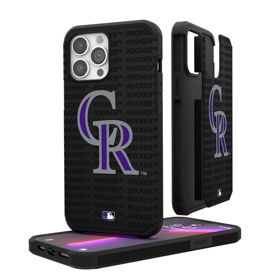 Colorado Rockies iPhone Text Backdrop Rugged Case